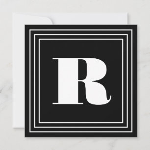 3 Rahmen Monogramm Schwarz & Weiß