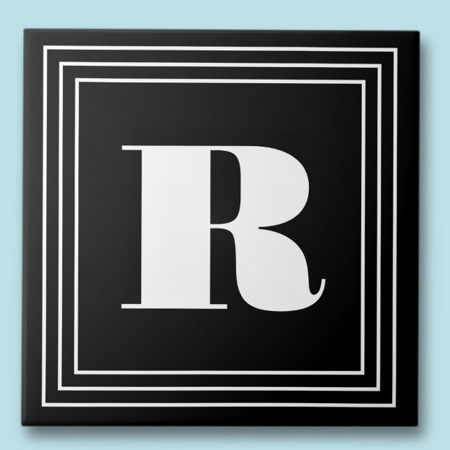 3 Rahmen Monogramm | Schwarz & Weiß Fliese (Von Creator hochgeladen)