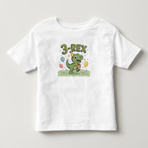 3-Rex Dinosaur 3. Geburtstags-T-Shirt für Kleinkin Kleinkind T-shirt