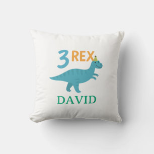 3 Rex Dinosaur Geburtsdesign Kissen