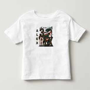 3 Rex Dinosaur Geburtstags-T-Shirt Kleinkind T-shirt