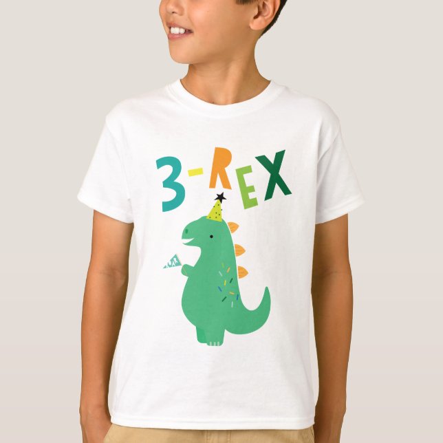 3-Rex-Dinosaur-Shirt T-Shirt (Vorderseite)