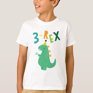 3-Rex Geburtstags-Shirt T-Shirt