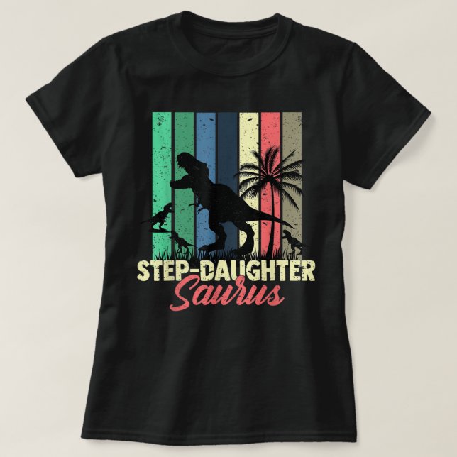 3 Rex Step-Tochter Saurus Dinosaur Step-Töchter T-Shirt (Design vorne)