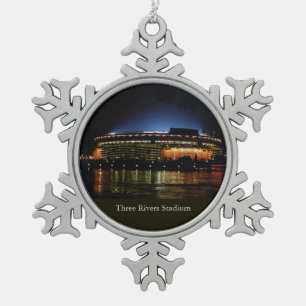 3 Rivers Stadium- Zinnschneeflocken-Ornament Schneeflocken Zinn-Ornament