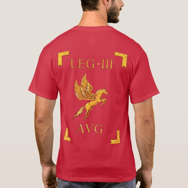 3 römischer Legio III Augusta Vexillum T - Shirt (Rückseite)