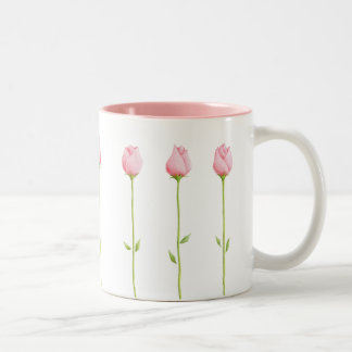 3 Rosa Rosenknospe Tasse