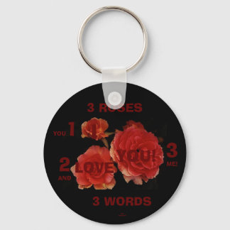 3 ROSE 3 WORTE SCHLÜSSELANHÄNGER