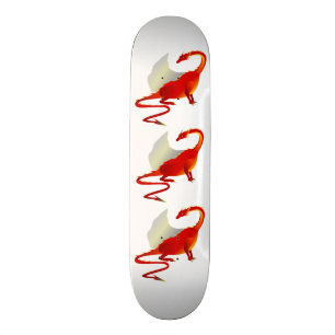 3 rote Drachen Skateboard