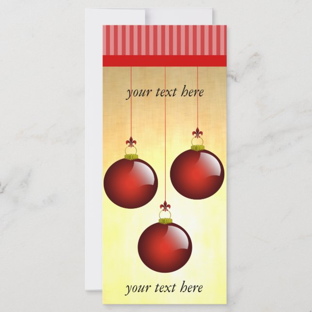 3 Rote Ornamente (Vorderseite)