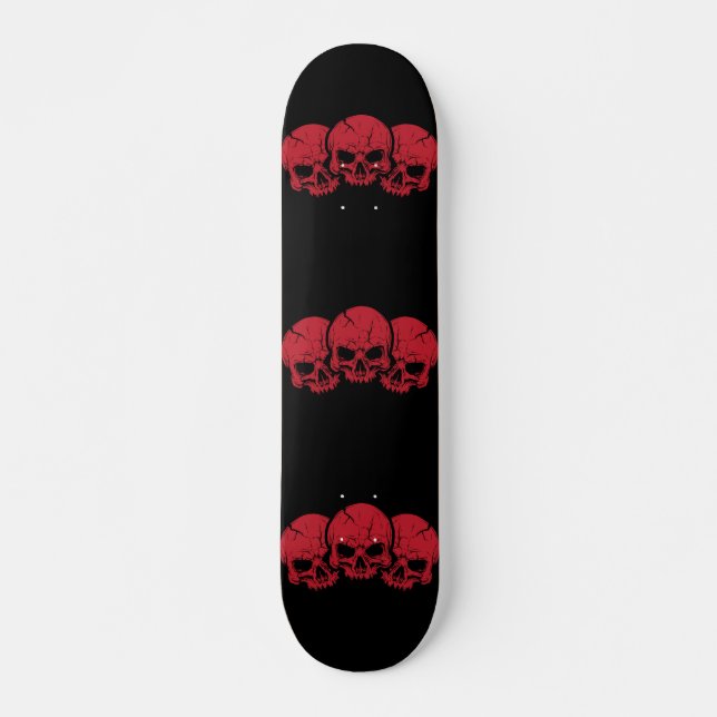 3 Roter Schädel Skateboard (Vorne)