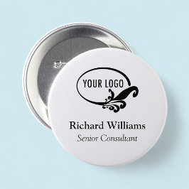 3" Round Name Tag Pinback-Taste mit Firmenlogo Button