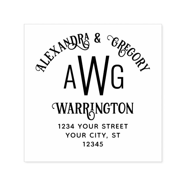 3 Rücksendeadresse für den Anfangsbuchstaben Permastempel (Design)