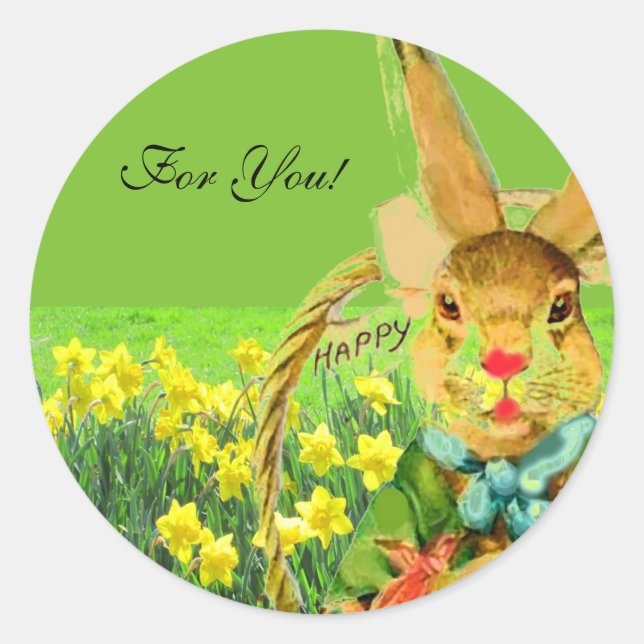 3" RUNDE FÜR SIE GIFT STICKER SRINGTIME! (Vorderseite)