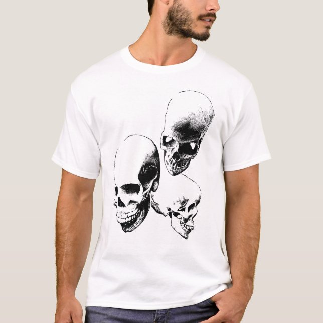 3 Schädel T-Shirt (Vorderseite)