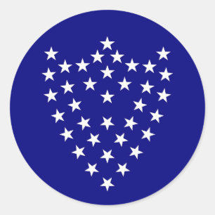 3" Schlachtflaggenaufkleber Runder Aufkleber