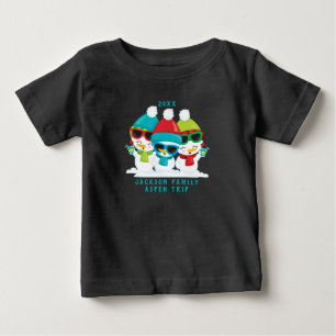 3 Schneemänner Weihnachten Winter Familie Benutzer Baby T-shirt