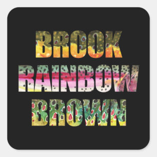 3 Schöne Forellenhaut Quadratischer Aufkleber