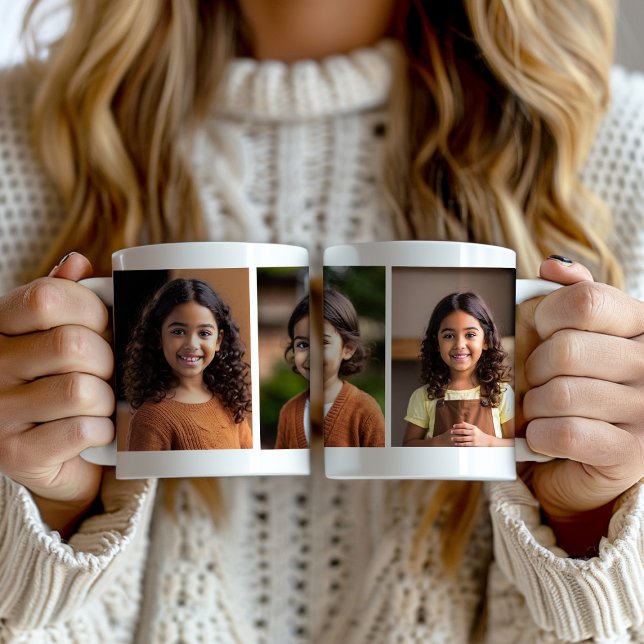 3 Schul-Fotoporträt  Kaffeetasse (3-photo mug)