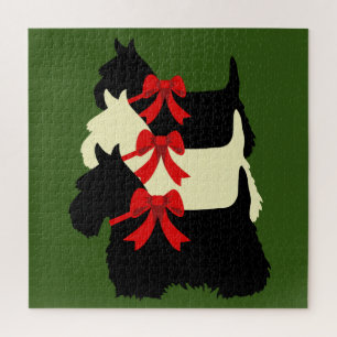3 Scottish Terrier Black Silhouette/1014 Stück Puzzle