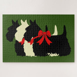 3 Scottish Terrier Black Silhouette/1014 Stück Puzzle