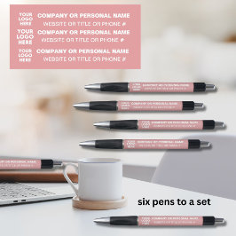 3-seitige Logokombination Rosa Name Kugelschreiber