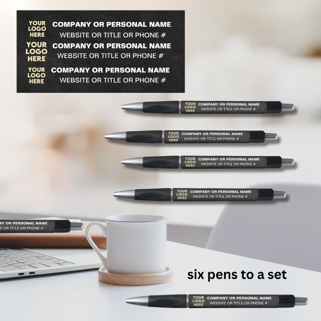 3-seitige Logokombination Schwarzer Leder Textur N Kugelschreiber (Von Creator hochgeladen)