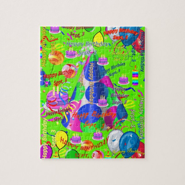 3. September, 3. Geburtstag, Jigsaw Puzzle (Vertikal)