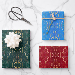 3 Set Party Zeitgeschenke Wrap Geschenkpapier Set