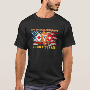 3. Signal Brigade Army Signal Corp American Flag T-Shirt