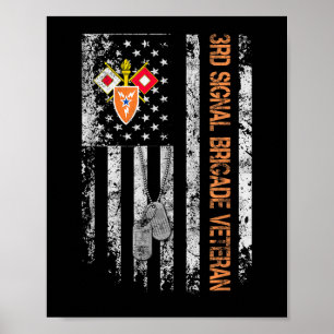 3. Signalbrigade Veteran Vintage USA-Flag Veteran Poster