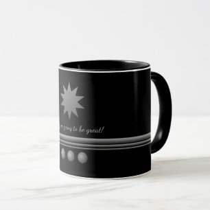 3 Silver Text Schwarz übertragen Beruflich Tasse