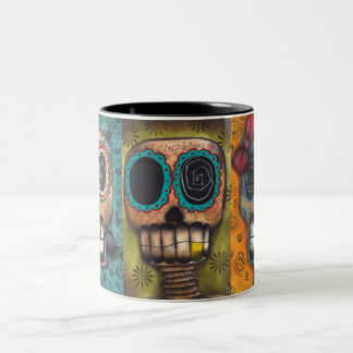 3 Skelette Zweifarbige Tasse