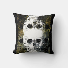 3 Skulls Graffiti Kissen