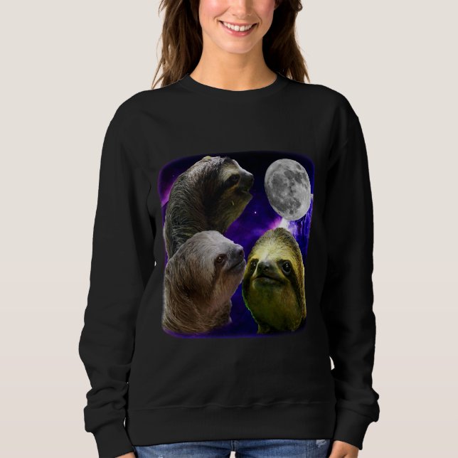 3 Sloths Moon Sweatshirt (Vorderseite)