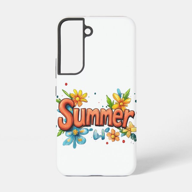 3. Sommertext Samsung Galaxy Hülle (Rückseite)