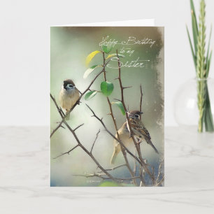 3 Song Birds Ruhetag Card für Ihre Schwester Karte