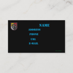 3. Special Force Group Patch sfd Business Card Visitenkarte
