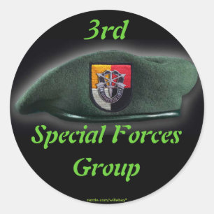 3. Spezialeinheiten Grüne Berets SF SFG SOF Vetera Runder Aufkleber
