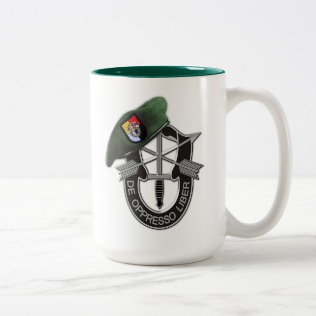 3. Spezialeinheiten Grüne Berets SFGA Fort Bragg Zweifarbige Tasse (Rechts)