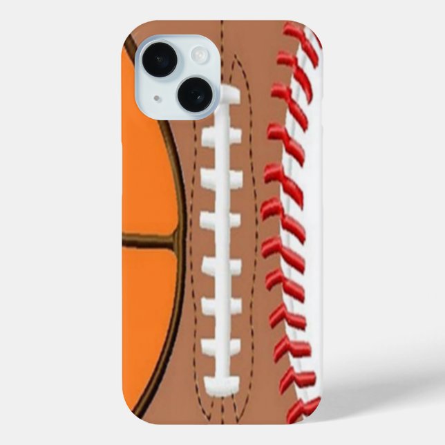 3 Sport Ball iPhone 15 Case (Rückseite)