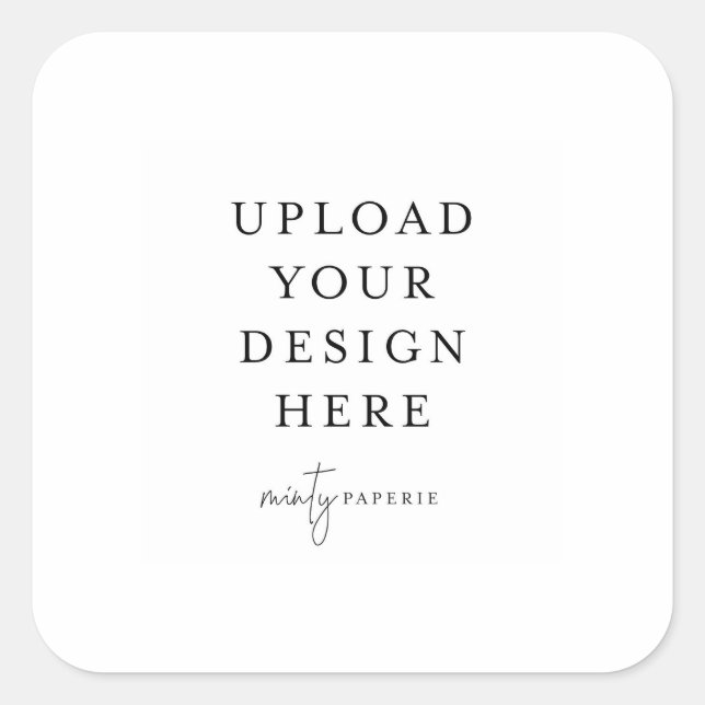 3" Square Label Quadratischer Aufkleber (Vorderseite)