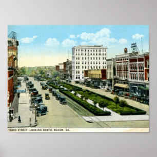 3. St., Zwanzigerjahre Macons, Georgia Vintag Poster