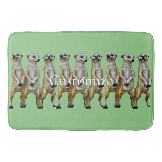3 Stehend Meerkats Thunder_Cove Badematte (Vorderseite)