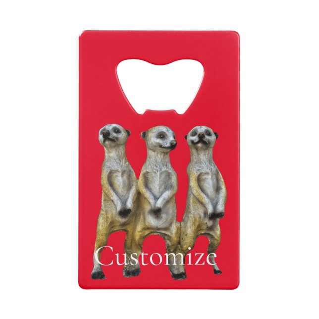 3 Stehend Meerkats Thunder_Cove Geldbeutel Flaschenöffner (Vorderseite)