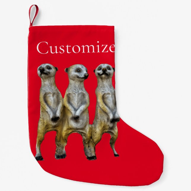 3 Stehend Meerkats Thunder_Cove Kleiner Weihnachtsstrumpf (Vorderseite)