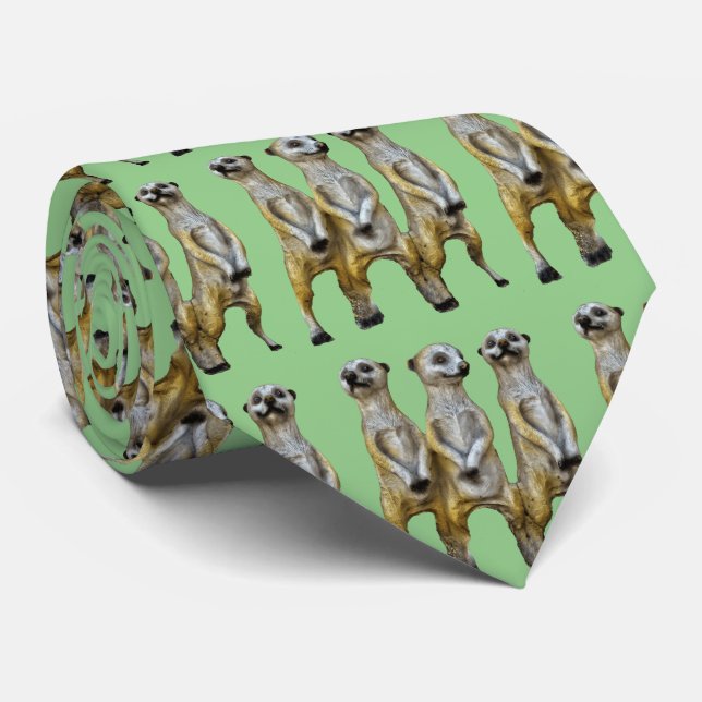 3 Stehend Meerkats Thunder_Cove Krawatte (Gerollt)