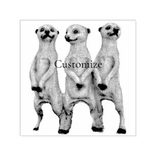 3 Stehend Meerkats Thunder_Cove Permastempel