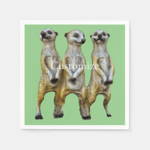 3 Stehend Meerkats Thunder_Cove Serviette