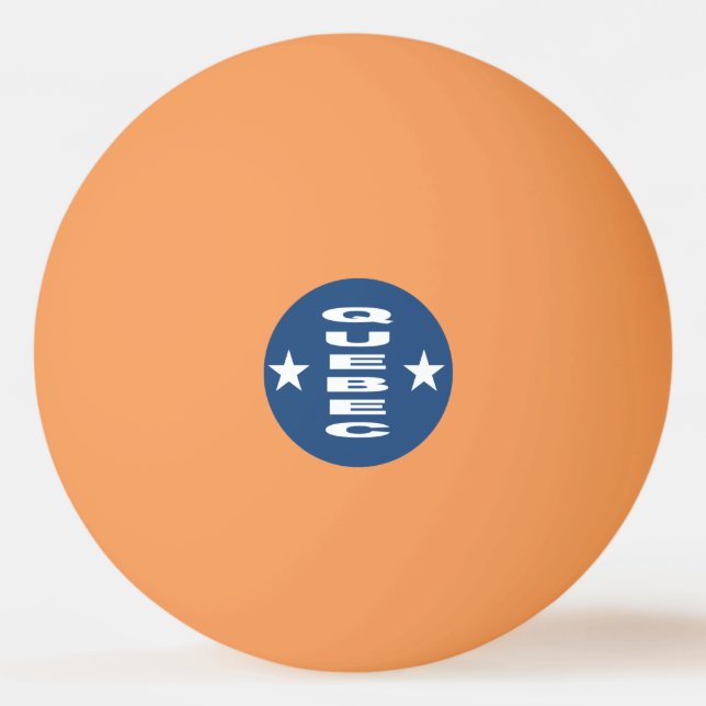 3 Sterne DESIGN QUEBEC Tischtennisball (Vorderseite)